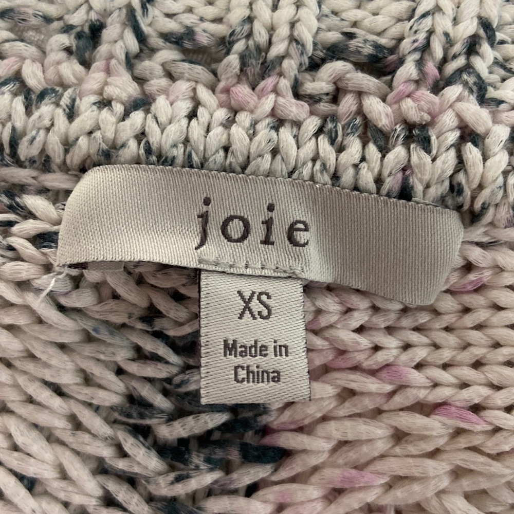 Joie Sydnee Cotton V-neck Chunky Knit Oversized Balloon Sleeve Cozy Sweater - Picture 6 of 16